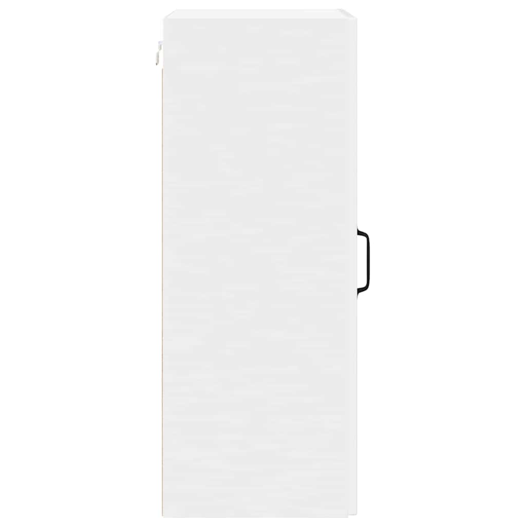 Kitchen wall cabinet with shelf High gloss white