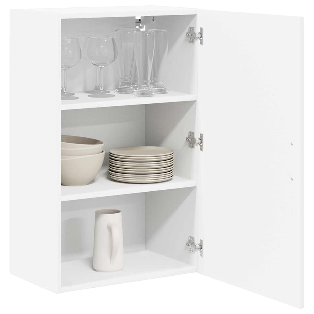 Virtuves sienas skapis ar plauktu, balts, 50 x 31 x 80 cm