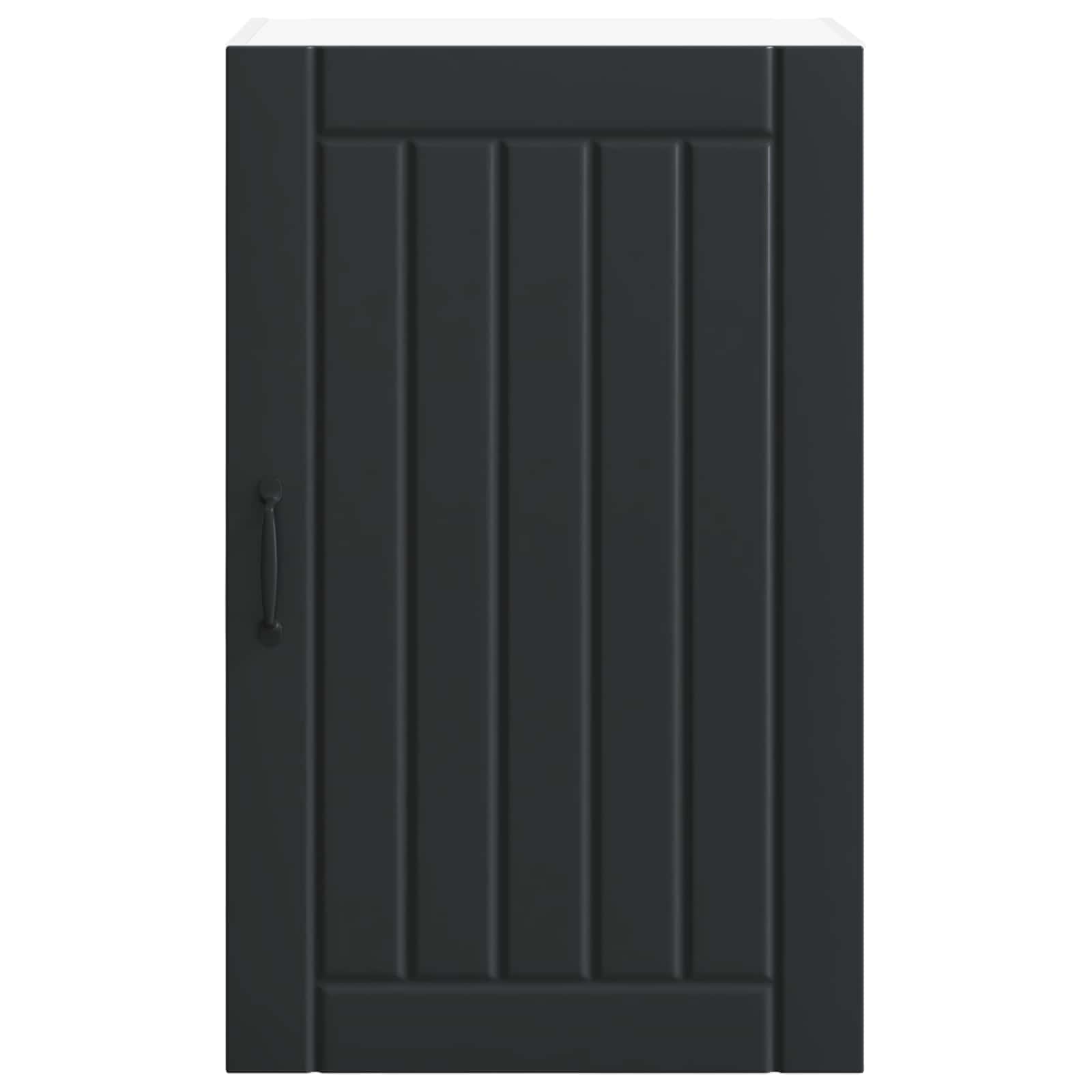 Virtuves sienas skapis ar plauktu melns 50 x 31 x 80 cm