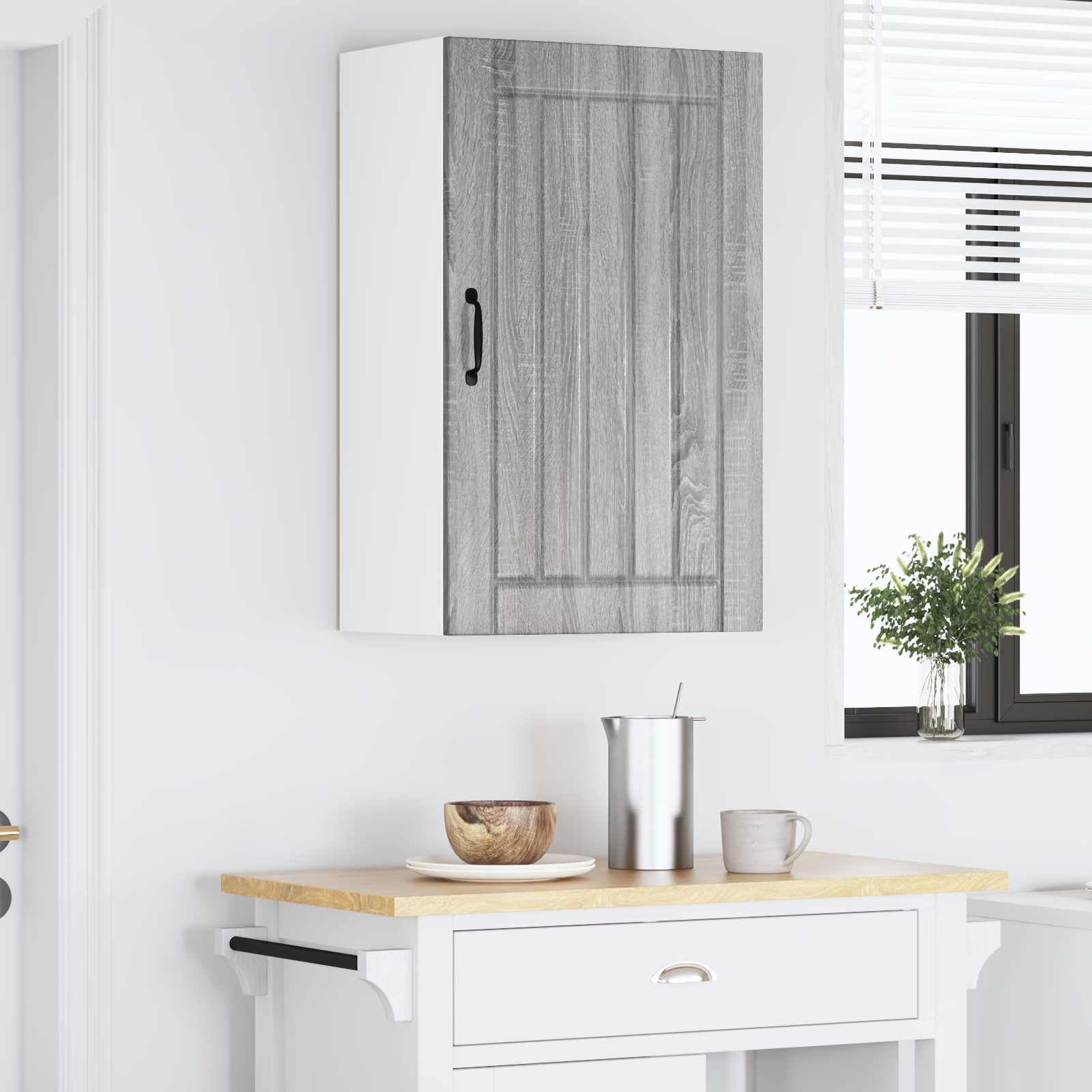 Kitchen Wall Cabinet Grey Sonoma 50 x 31 x 80 cm