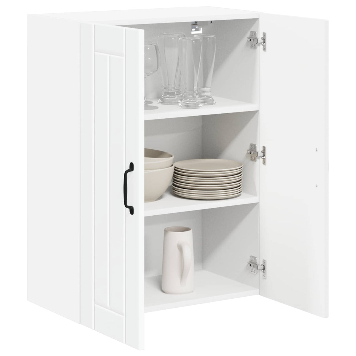Sieninis stiklinis kabinetas LUCCA Balta 60 x 31 x 80 cm