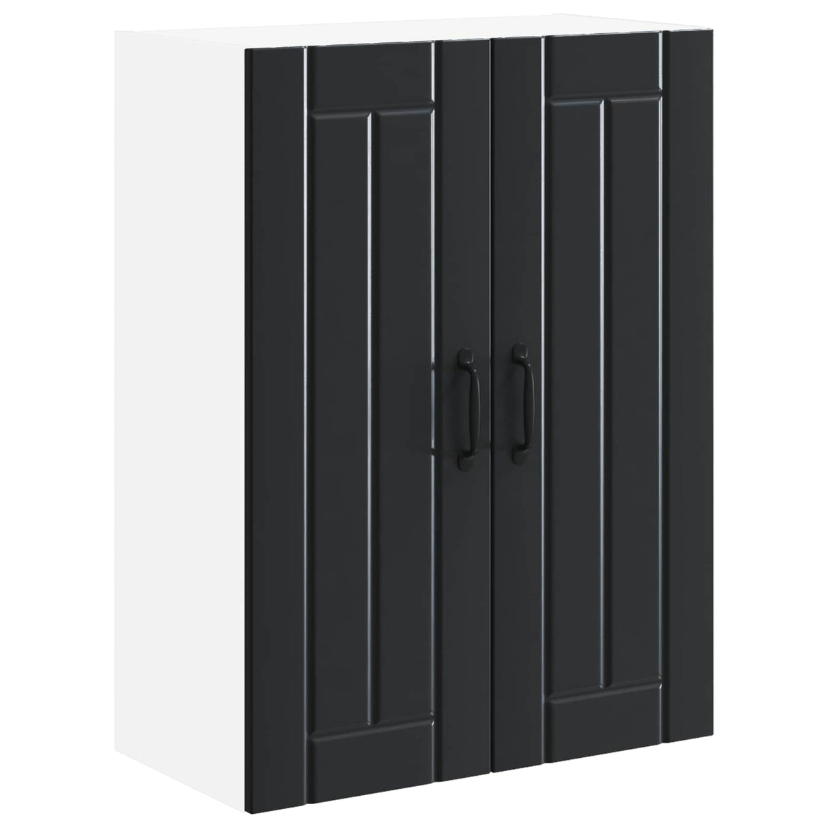 Sieninis stiklinis kabinetas LUCCA Juoda 60 x 31 x 80 cm