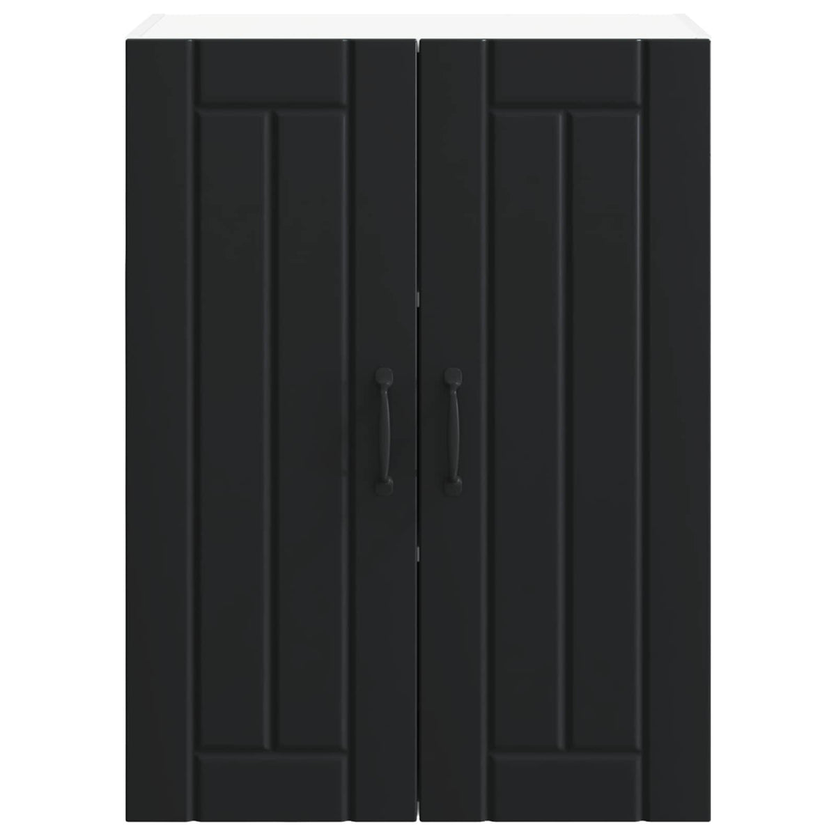 Sieninis stiklinis kabinetas LUCCA Juoda 60 x 31 x 80 cm