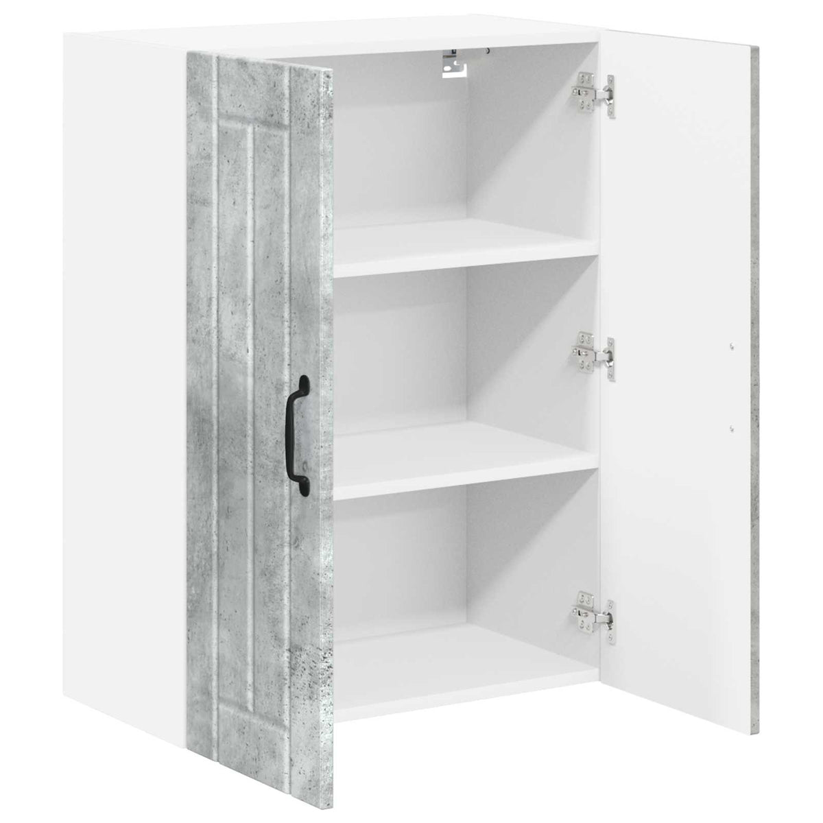Sieninis stiklinis kabinetas LUCCA Betono pilka 60 x 31 x 80 cm