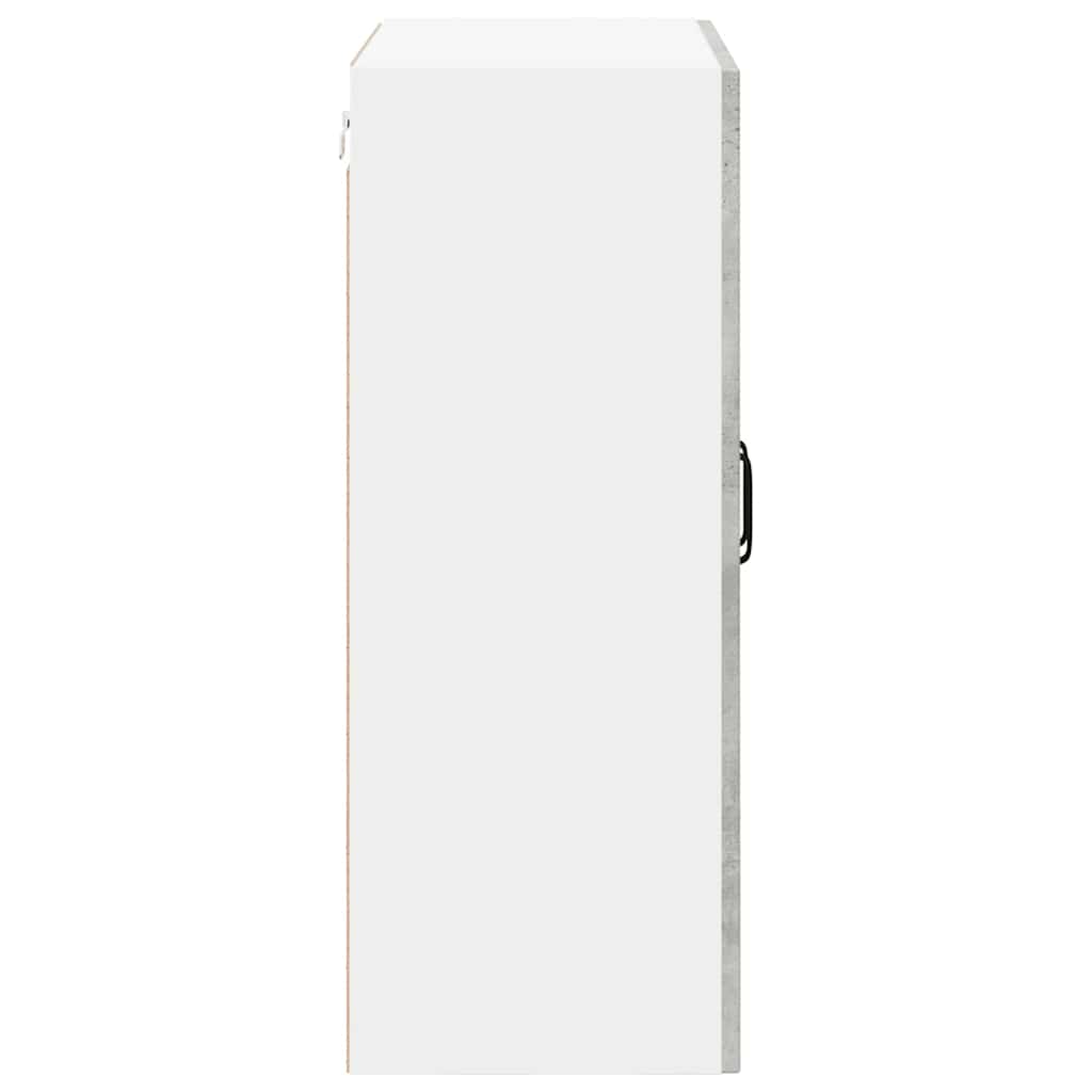 Sieninis stiklinis kabinetas LUCCA Betono pilka 60 x 31 x 80 cm