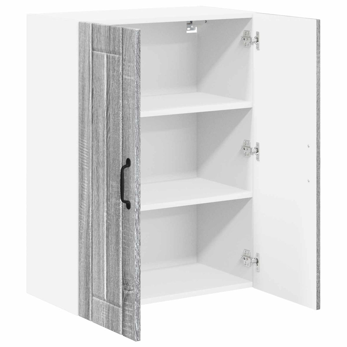 Sieninis stiklinis kabinetas LUCCA Pilka Sonoma 60 x 31 x 80 cm