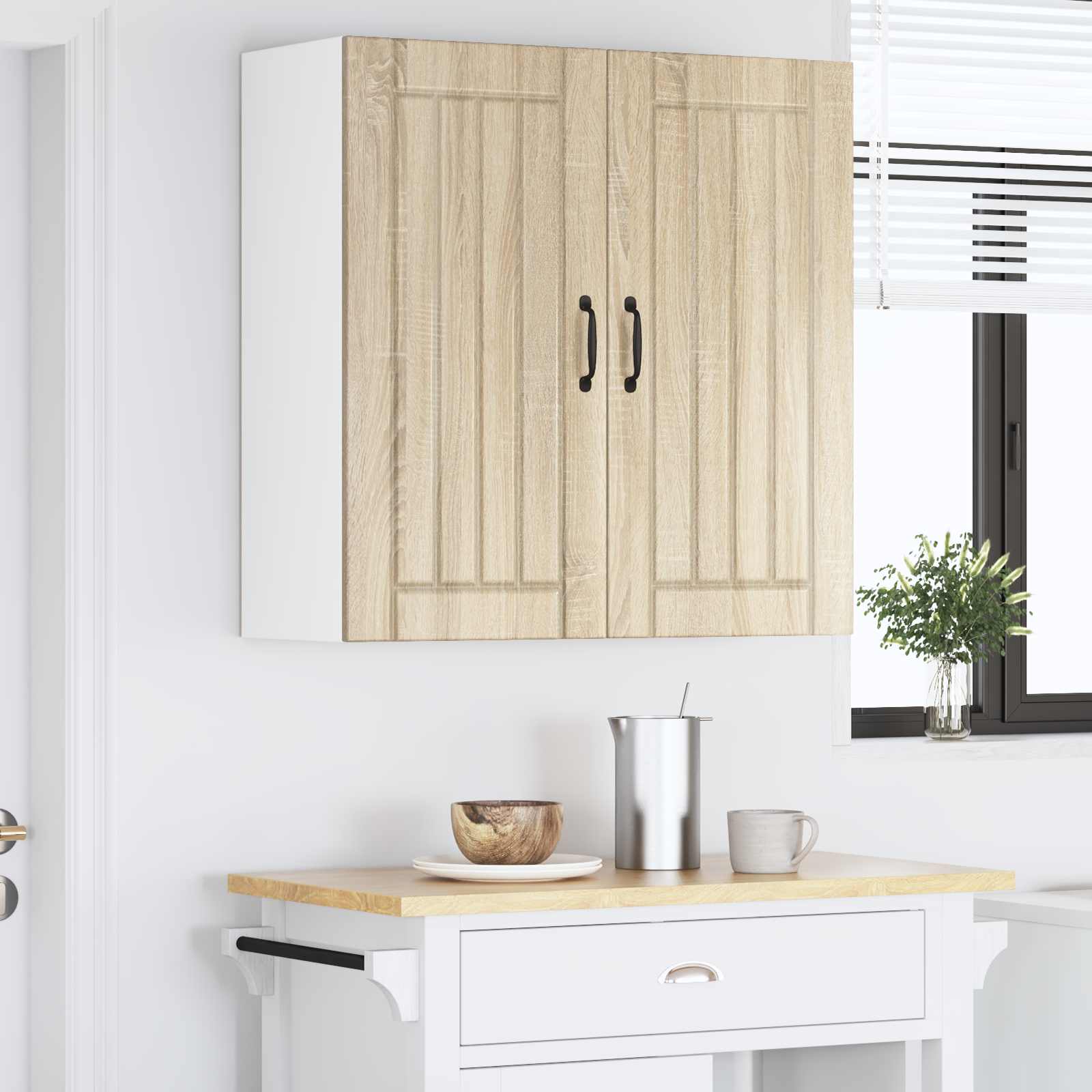 Kitchen Wall Cabinet Sonoma Oak 80 x 31 x 80 cm
