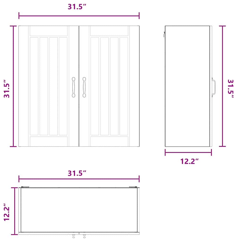 Virtuves sienas skapis Sonoma ozols 80 x 31 x 80 cm