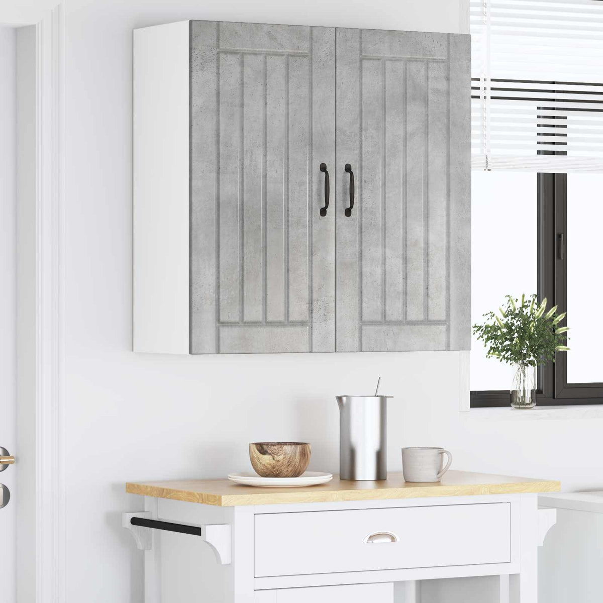 Virtuvės sieninė spintelė Betono pilka 80 x 31 x 80 cm