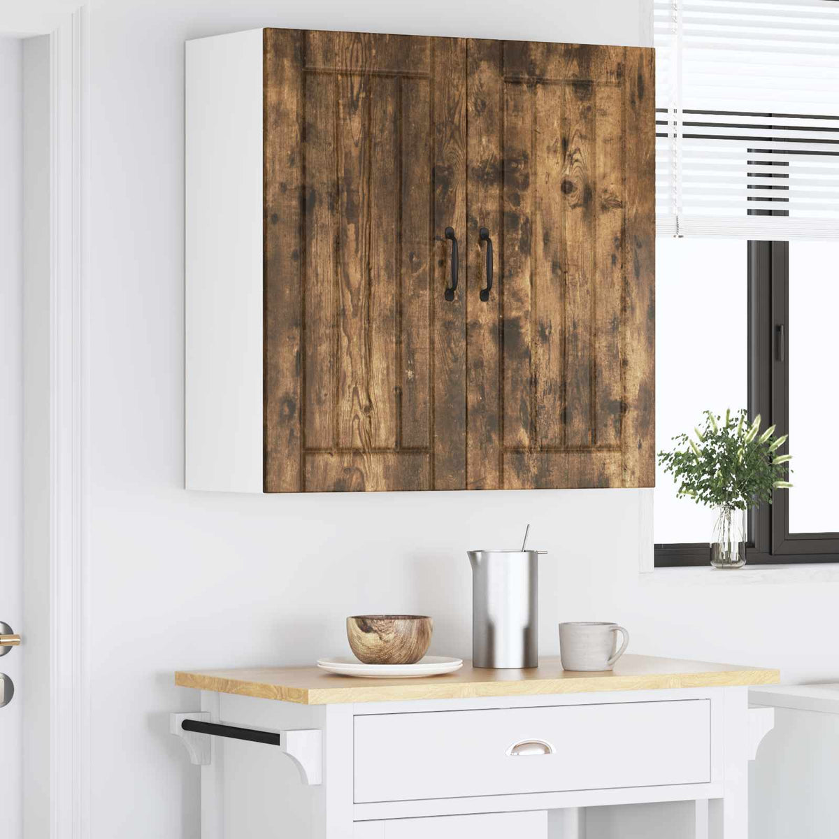 Virtuvės sieninė spintelė Rūkyta ąžuolas 80 x 31 x 80 cm