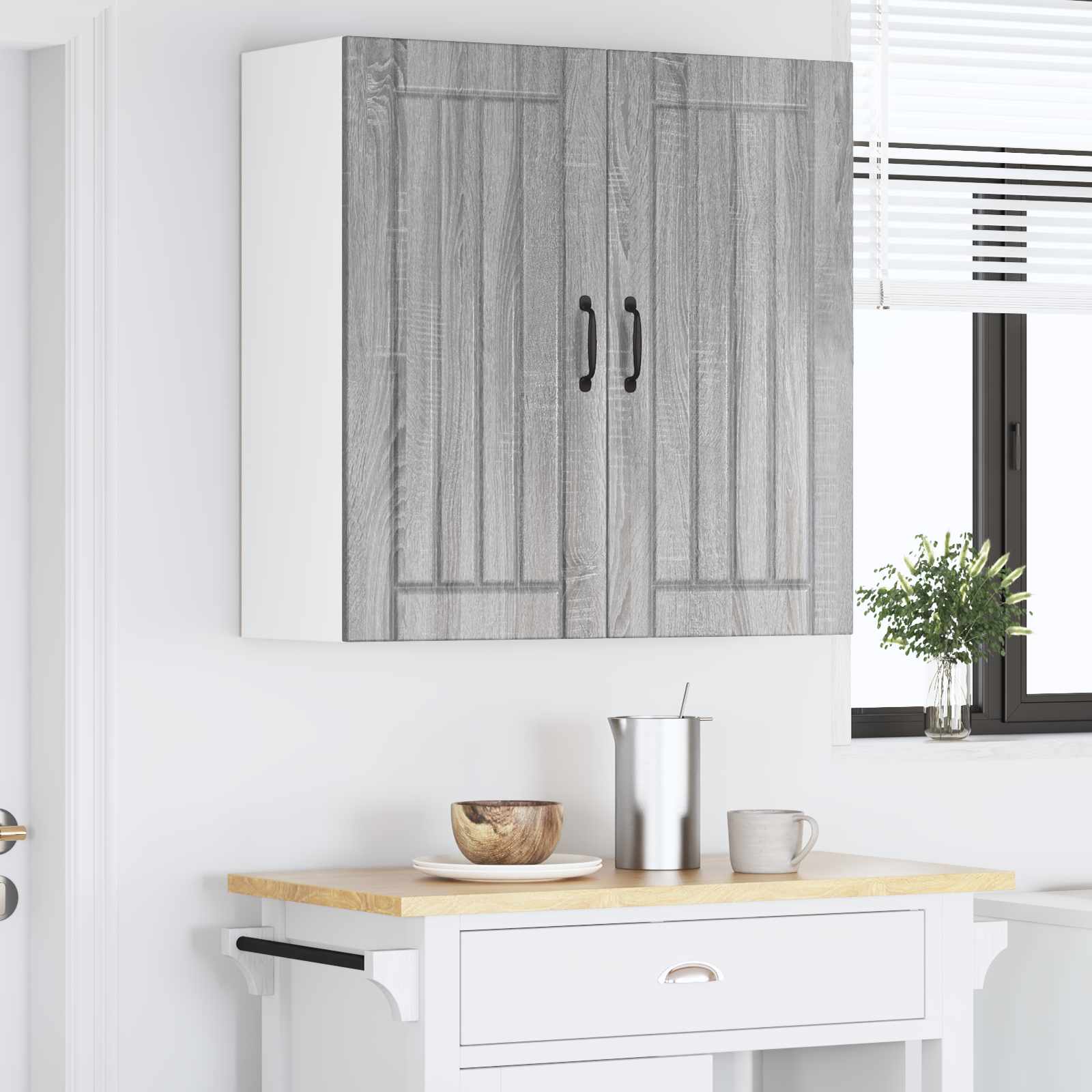 Virtuvės sieninė spintelė Pilkas Sonoma 80 x 31 x 80 cm