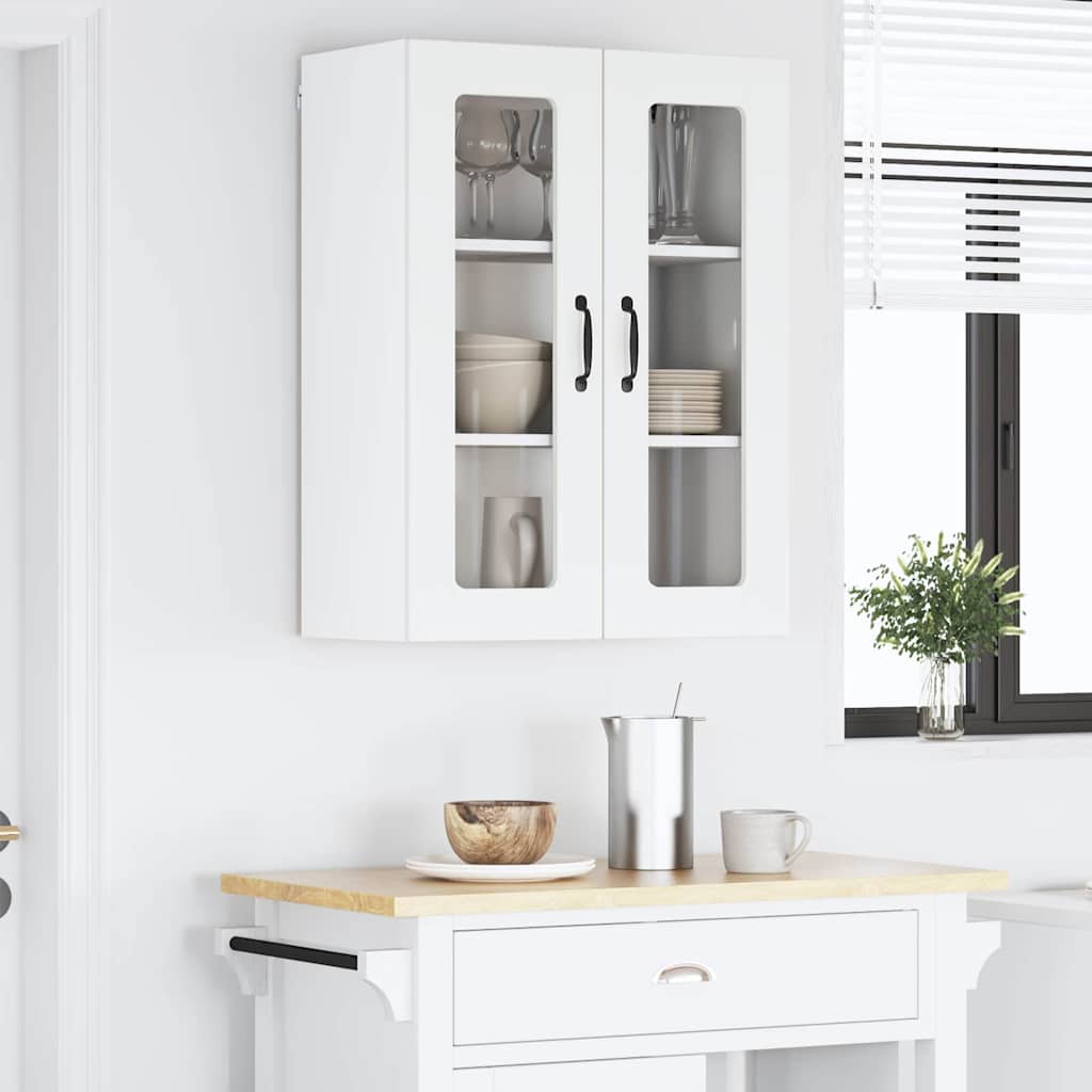 Virtuves sienas skapis ar plauktu Balts 60 x 31 x 80 cm