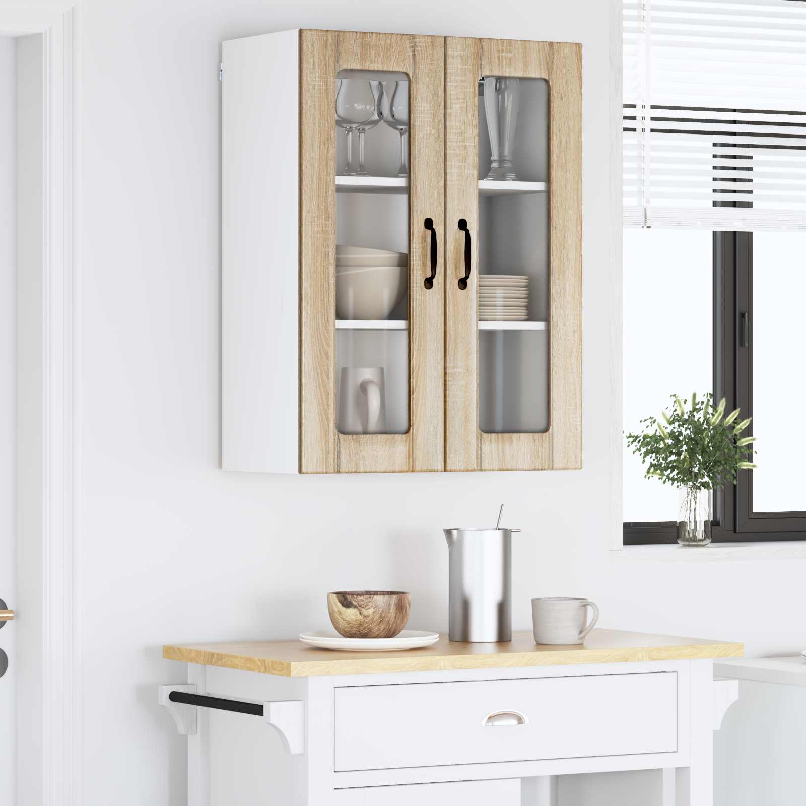 Virtuves sienas skapis ozols Sonoma 60 x 31 x 80 cm