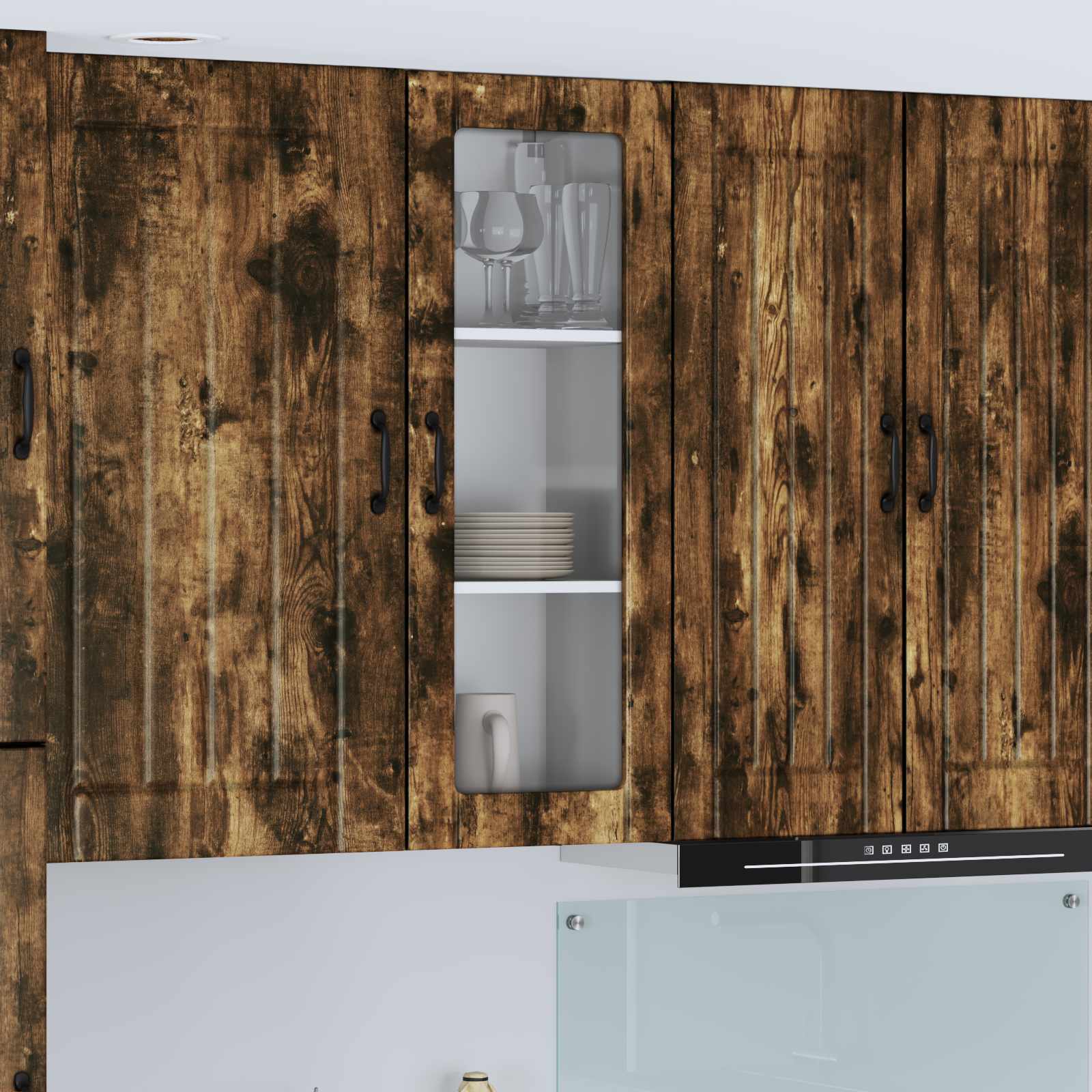Kitchen Cabinet with Shelf Smoked Oak 40 x 31 x 100 cm