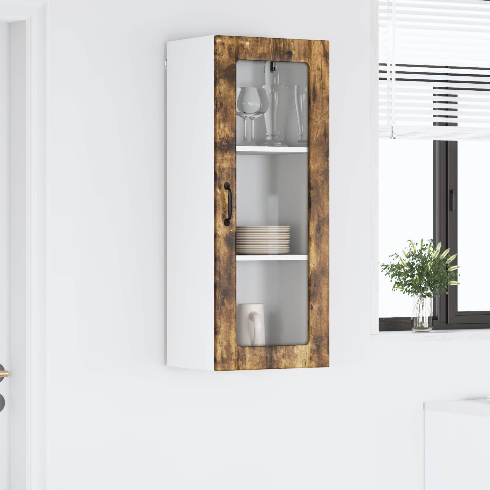 Kitchen Cabinet with Shelf Smoked Oak 40 x 31 x 100 cm
