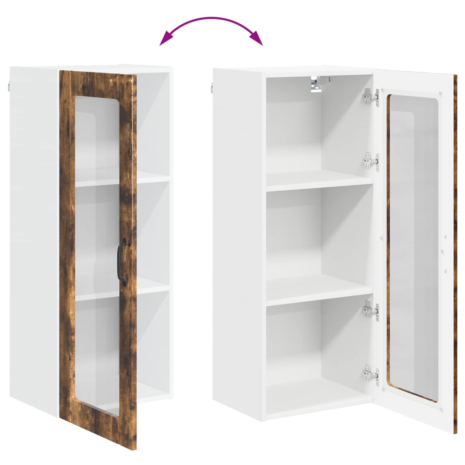 Kitchen Cabinet with Shelf Smoked Oak 40 x 31 x 100 cm