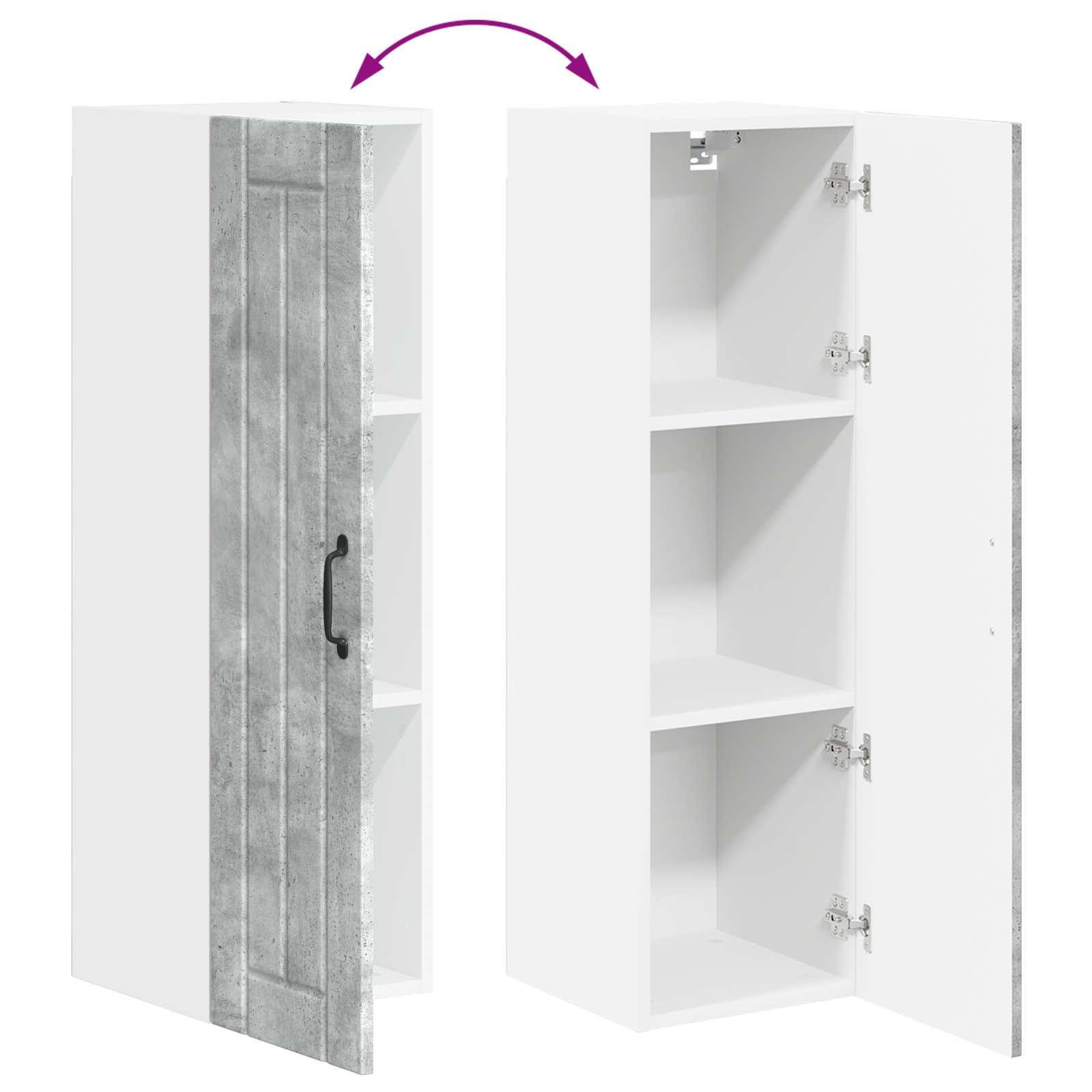 Kitchen wall cabinet Concrete grey 30 x 31 x 100 cm