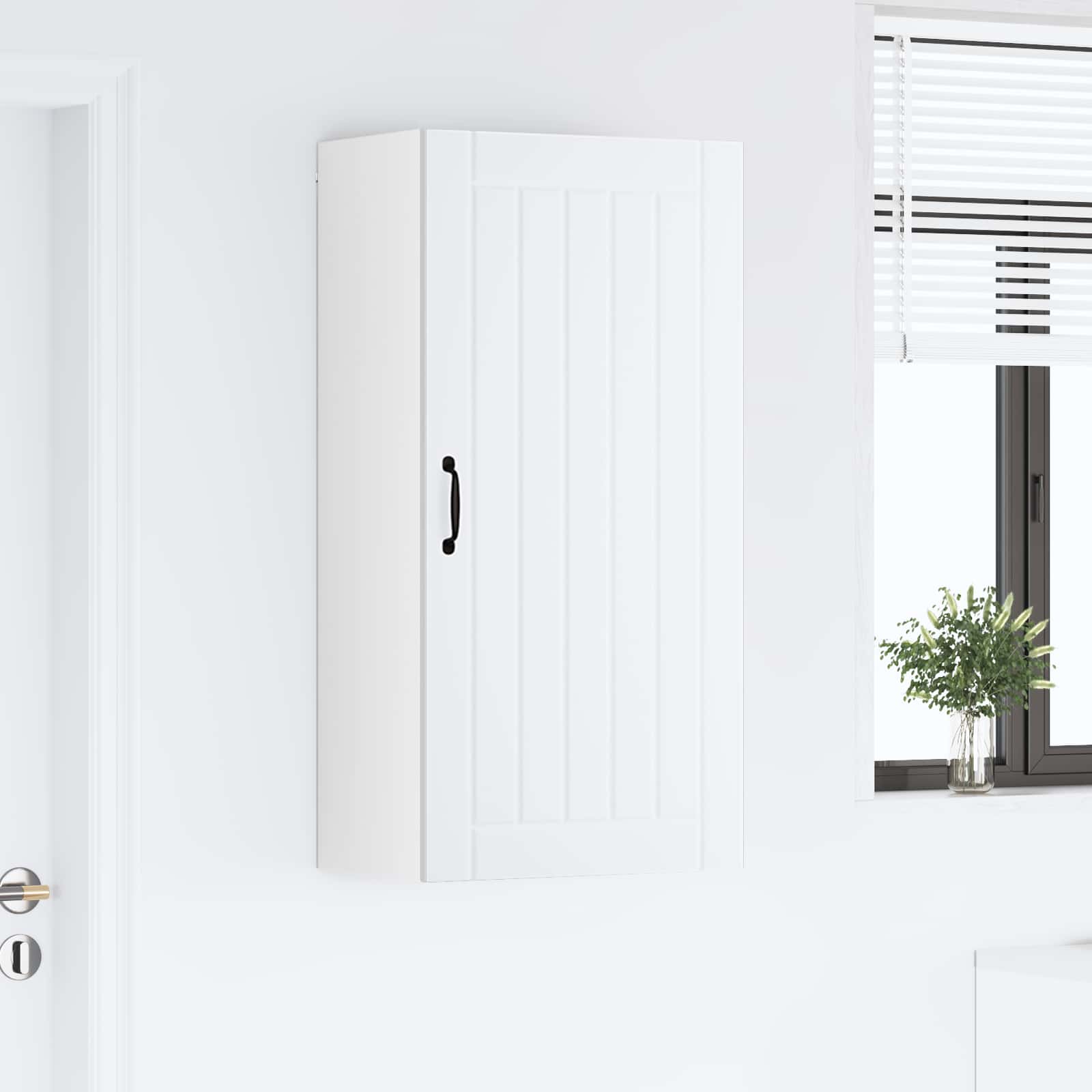 Virtuves sienas skapis ar plauktu Balts 50 x 31 x 100 cm