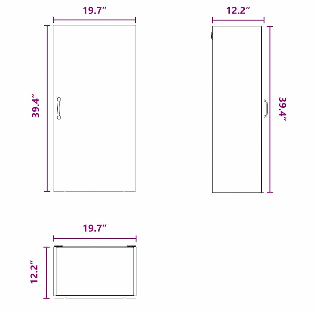 Virtuves sienas skapis ar plauktu Balts 50 x 31 x 100 cm