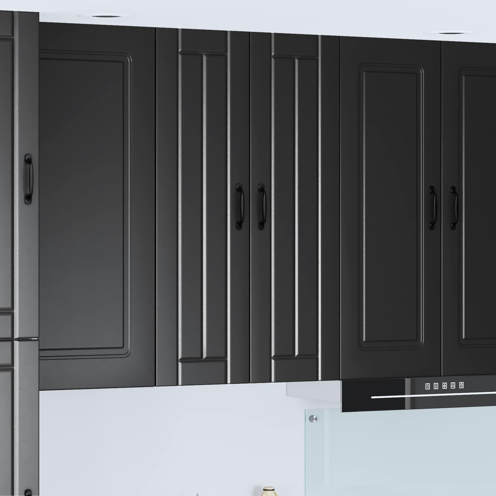 Kitchen wall cabinet with shelf Black 60 x 31 x 100 cm