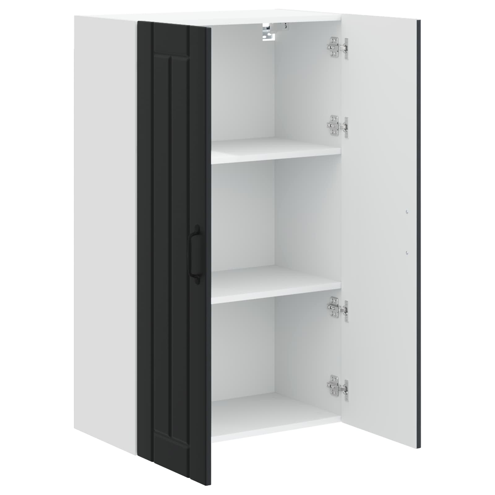 Kitchen wall cabinet with shelf Black 60 x 31 x 100 cm