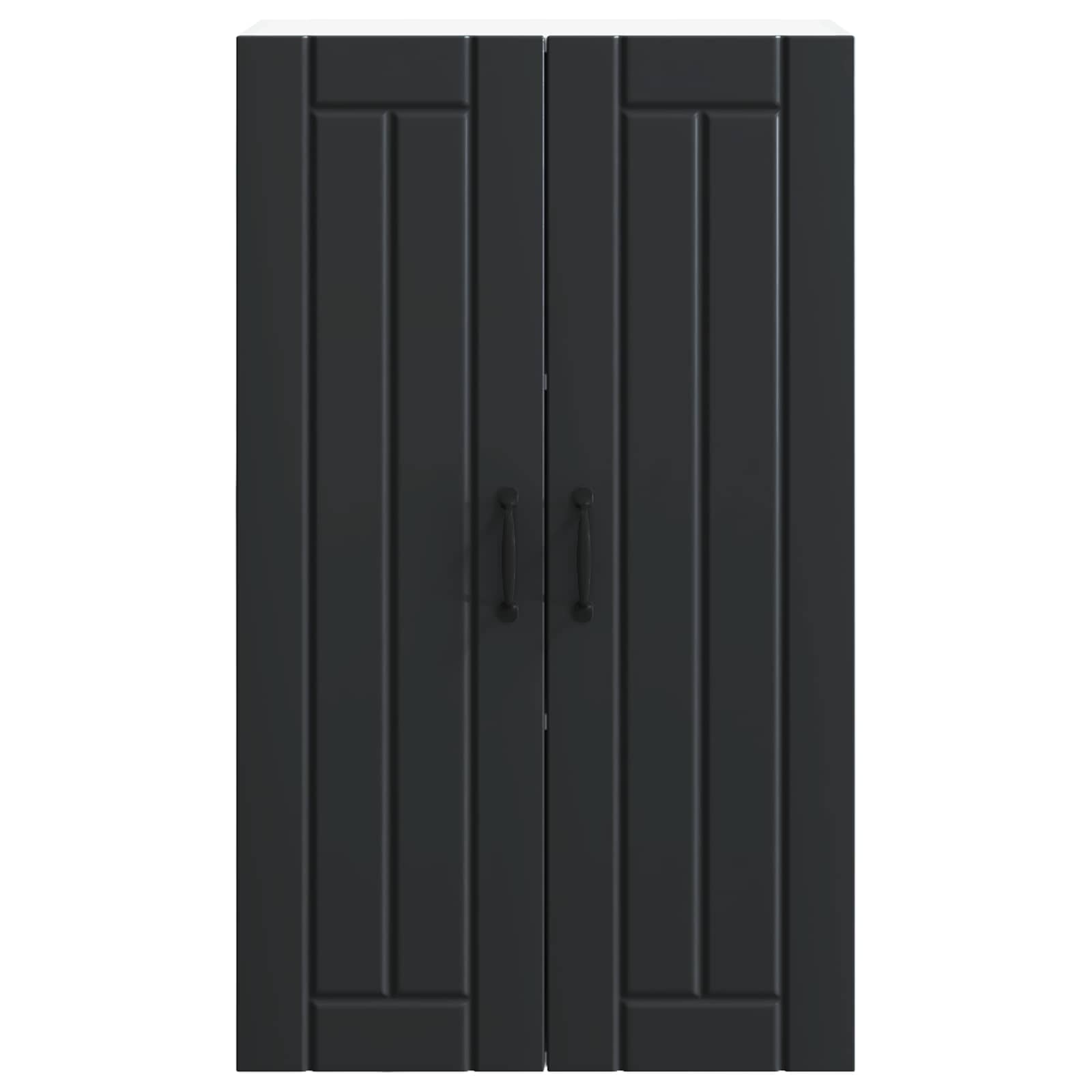 Kitchen wall cabinet with shelf Black 60 x 31 x 100 cm
