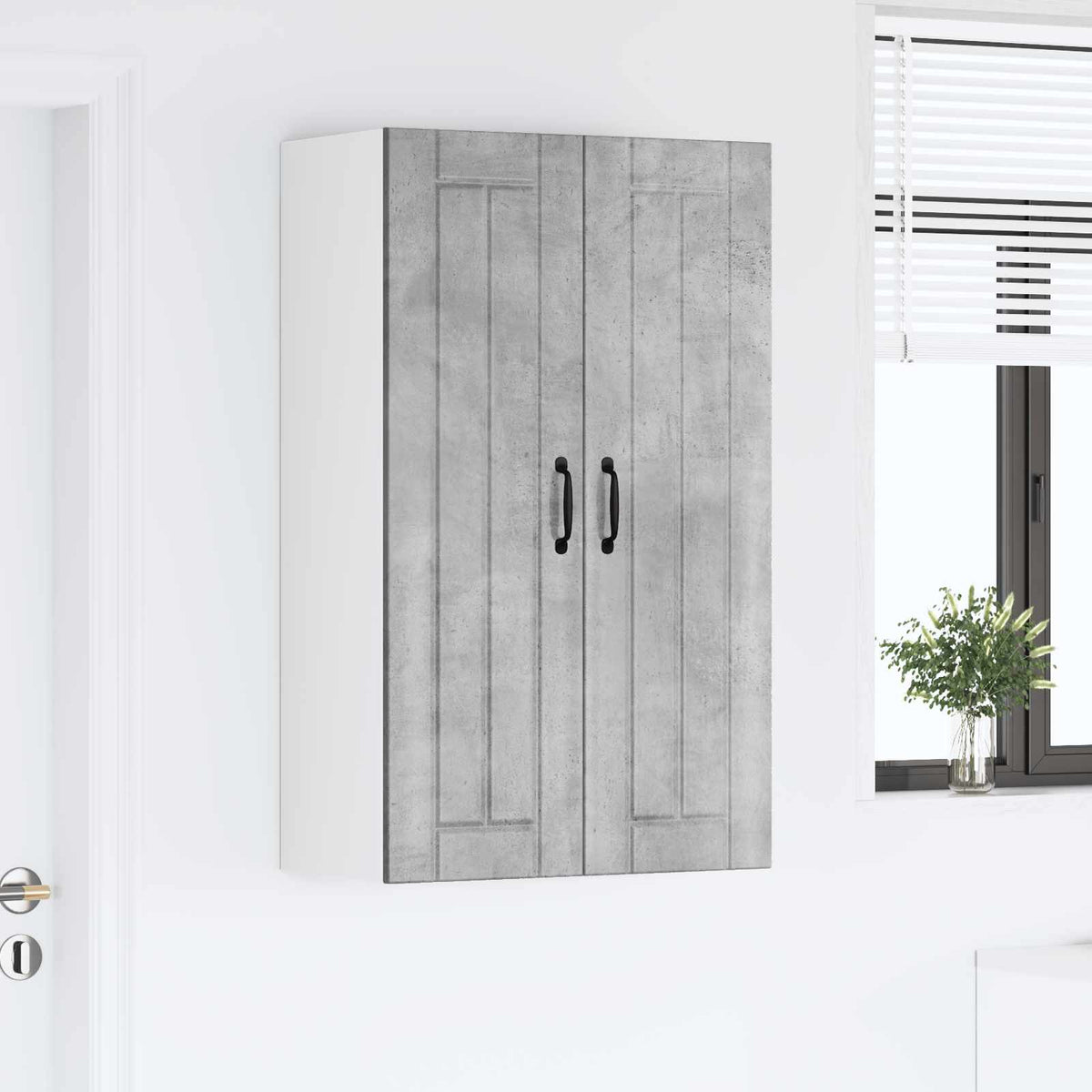 Virtuves piekaramais skapis Betona pelēks 60 x 31 x 100 cm