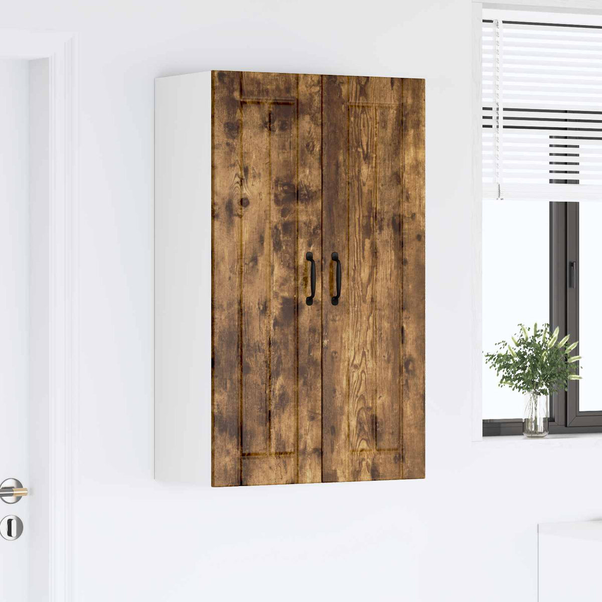 Kitchen Cabinet with Shelf Smoked Oak 60 x 31 x 100 cm