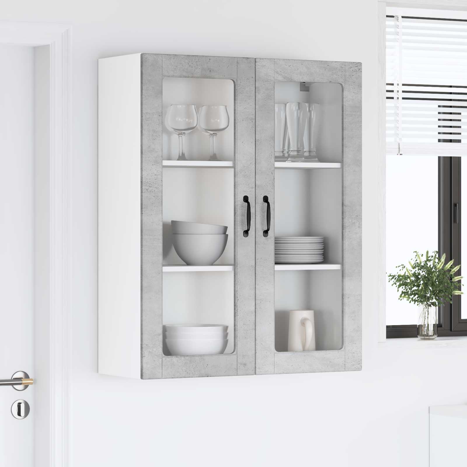 Virtuvės sieninė spintelė Betono pilka 80 x 31 x 100 cm