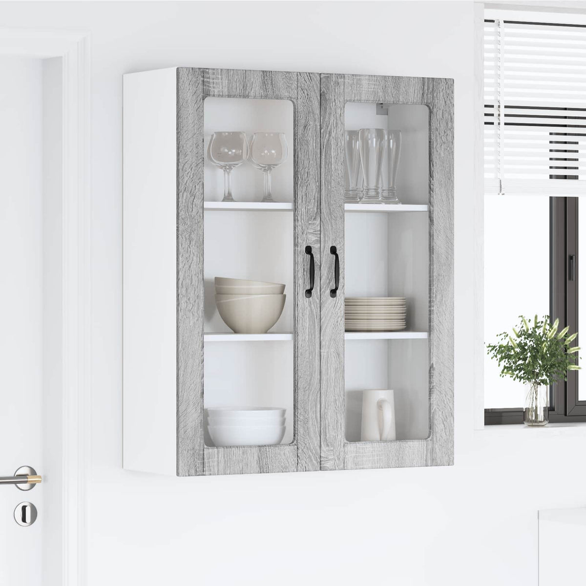 Virtuvės sieninė spintelė Pilkas Sonoma 80 x 31 x 100 cm