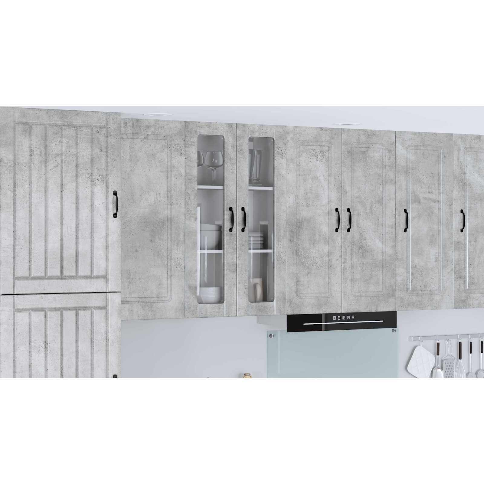 Virtuvės sieninė spintelė Betono pilka 60 x 31 x 100 cm