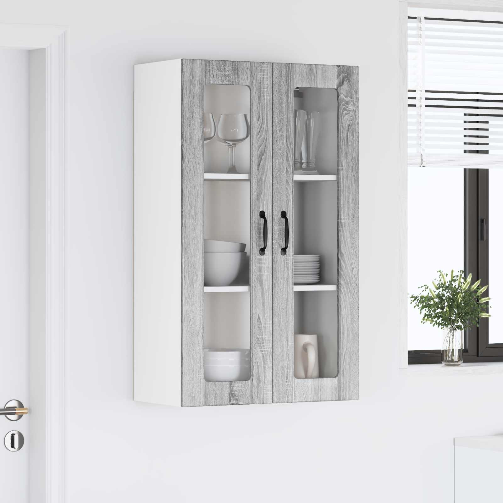 Virtuves sienas skapis Pelēka Sonoma 60 x 31 x 100 cm