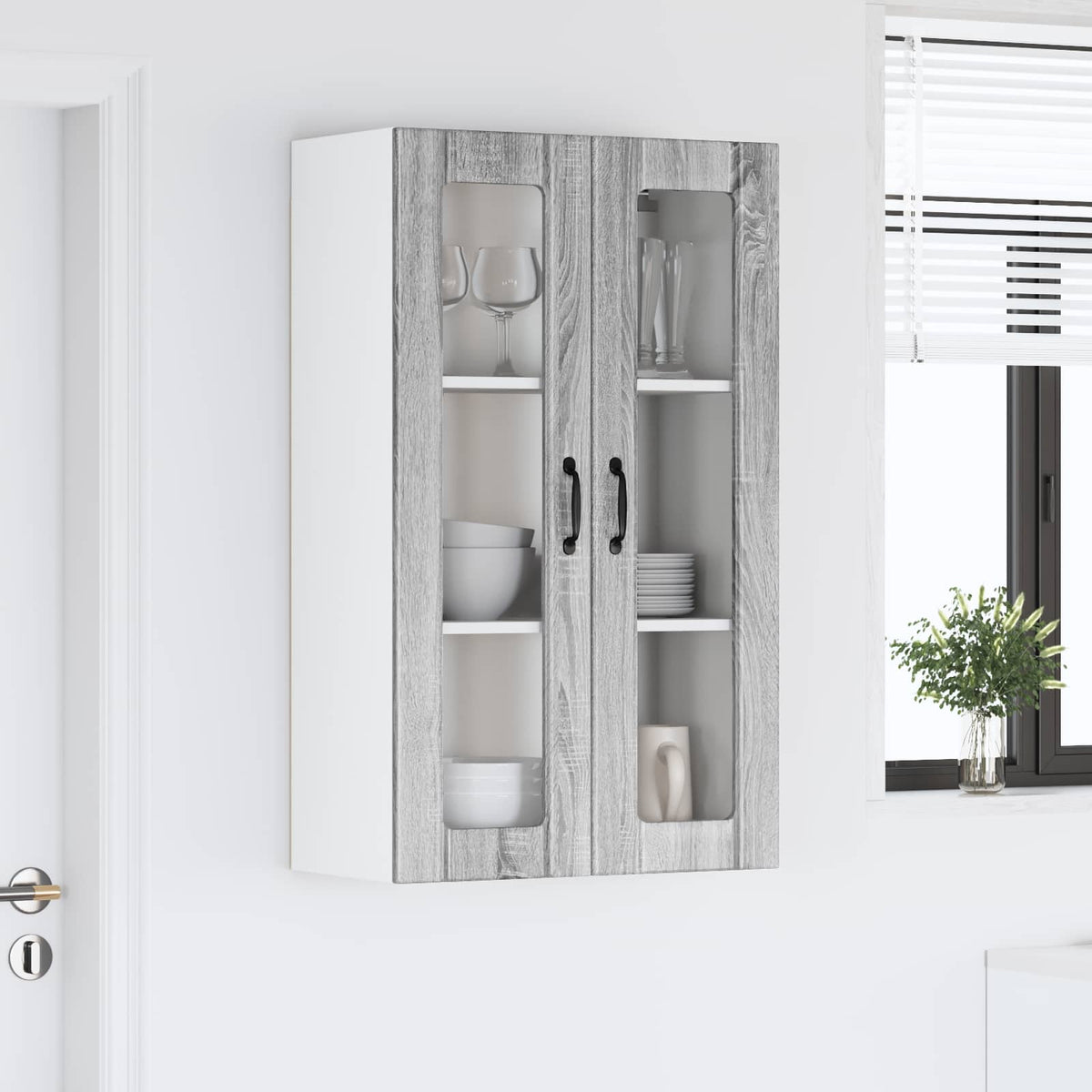 Virtuvės sieninė spintelė Pilkas Sonoma 60 x 31 x 100 cm
