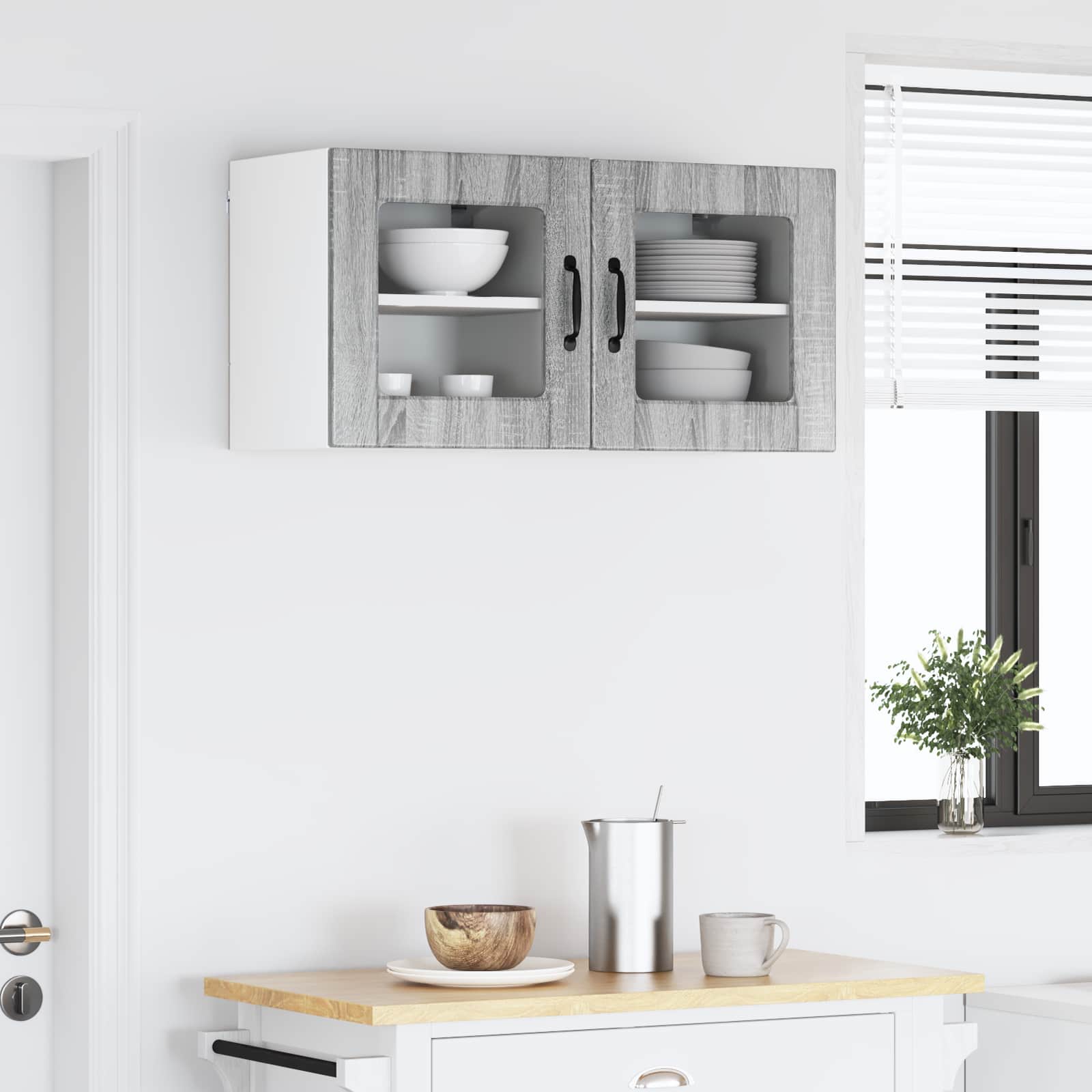 Virtuvės spintelė 2 pcs Pilkas Sonoma 40 x 31 x 40 cm