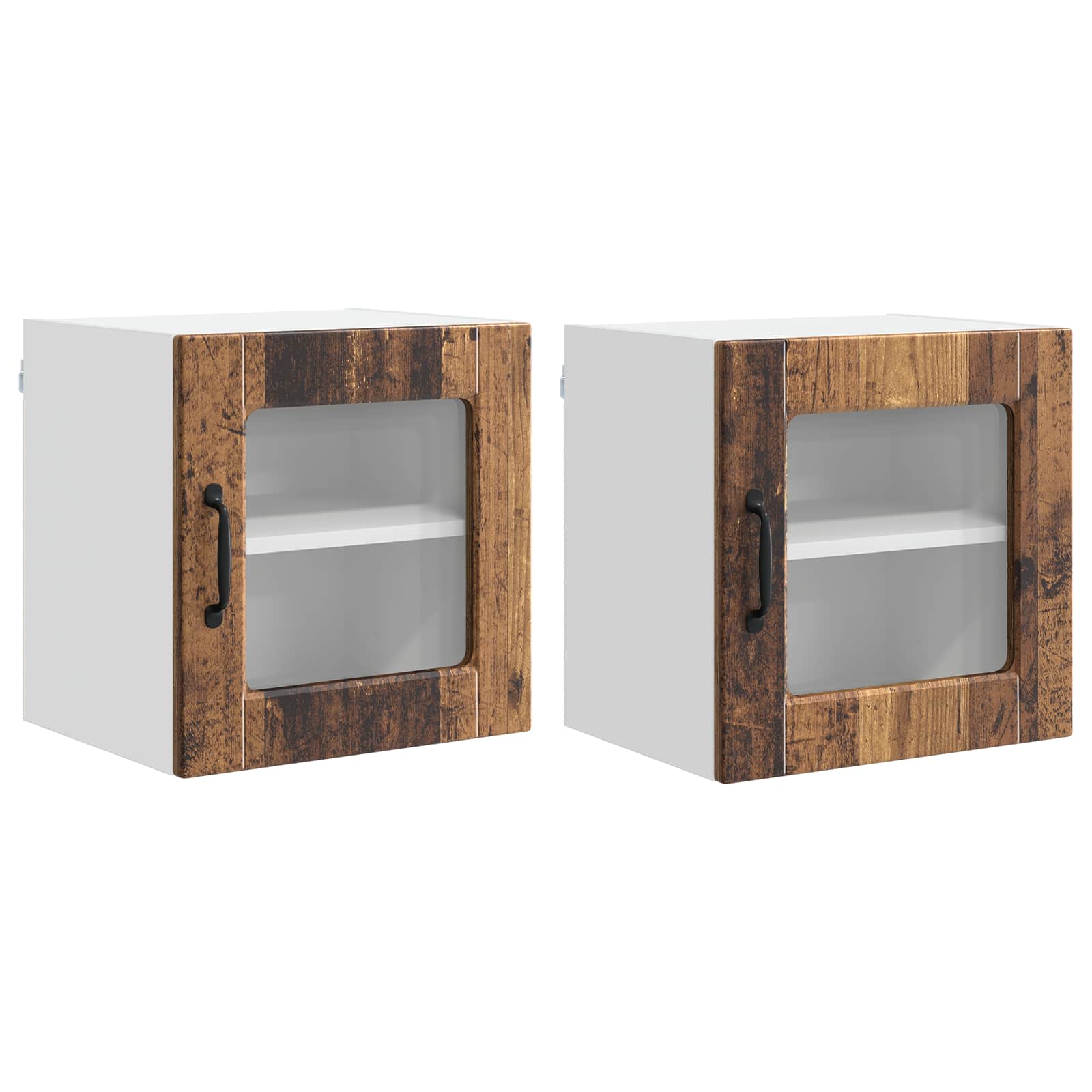 Virtuvės spintelė su lentyna 2 pcs Senas medis 40 x 31 x 40 cm