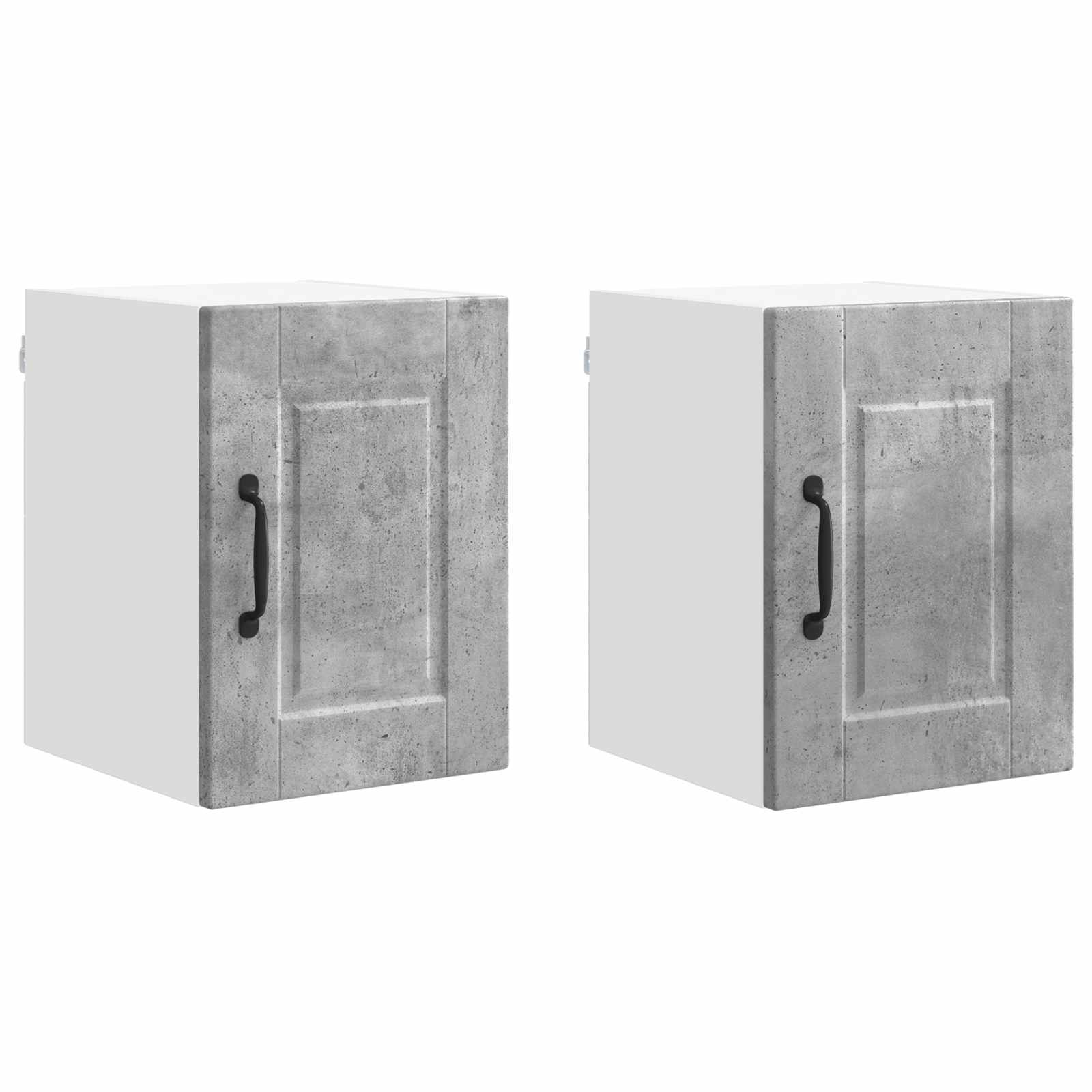 Virtuvės spintelė su lentyna 2 pcs Betono pilka 30 x 31 x 40 cm