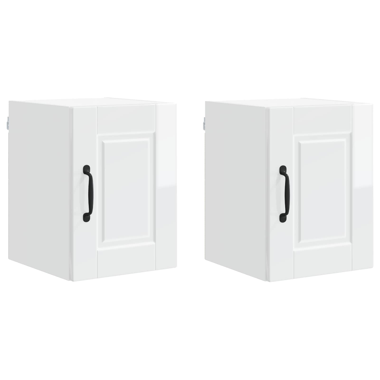 Virtuvės spintelė 2 pcs Aukštai blizganti balta 30 x 31 x 40 cm