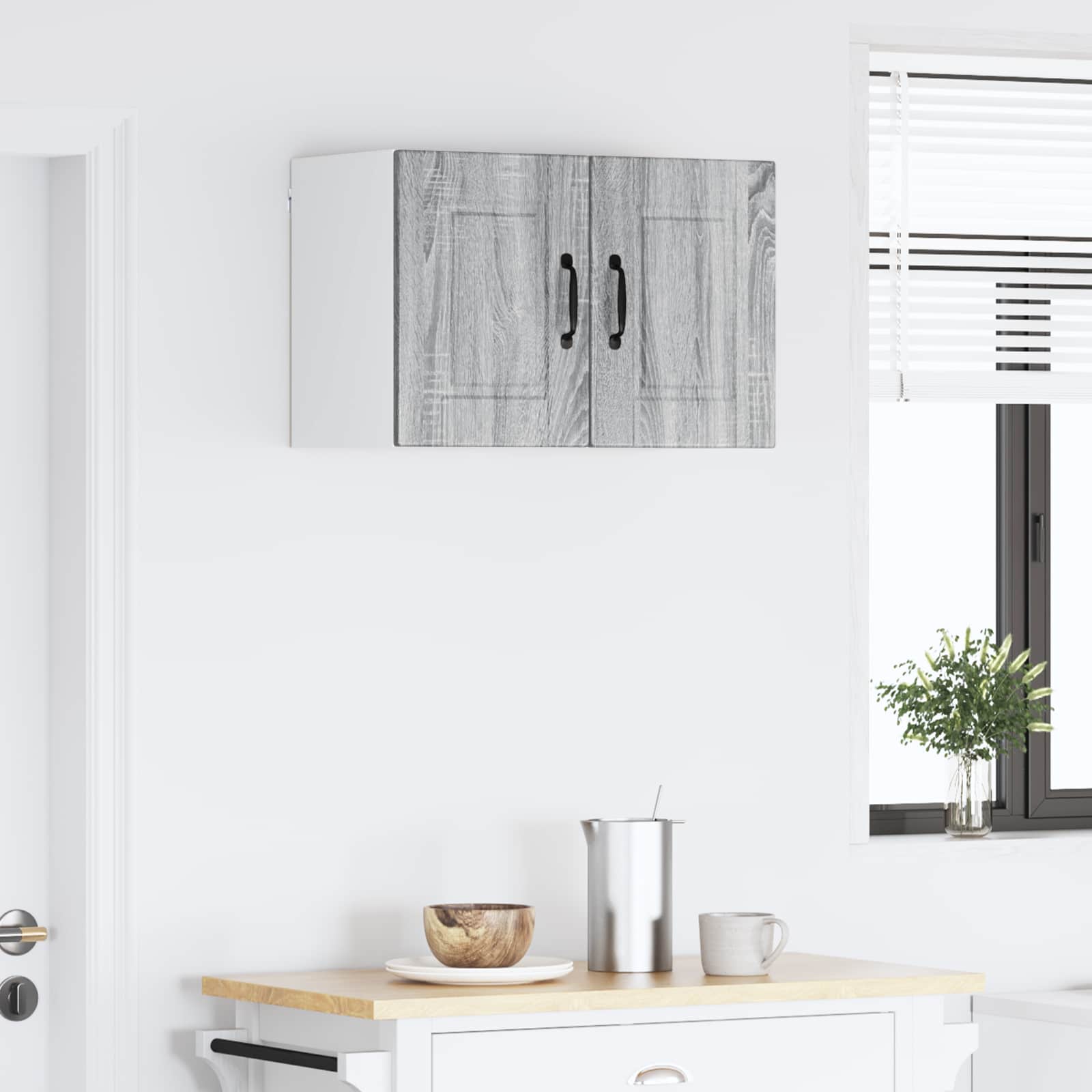 Virtuvės spintelė 2 pcs Pilkas Sonoma 30 x 31 x 40 cm