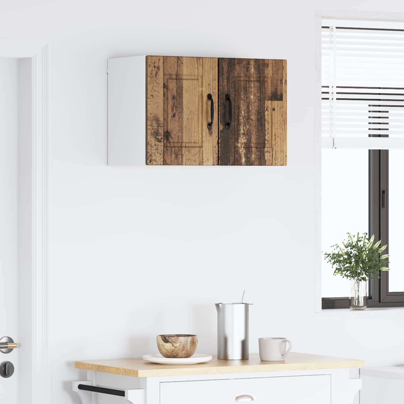 Virtuvės spintelė su lentyna 2 pcs Senas medis 30 x 31 x 40 cm