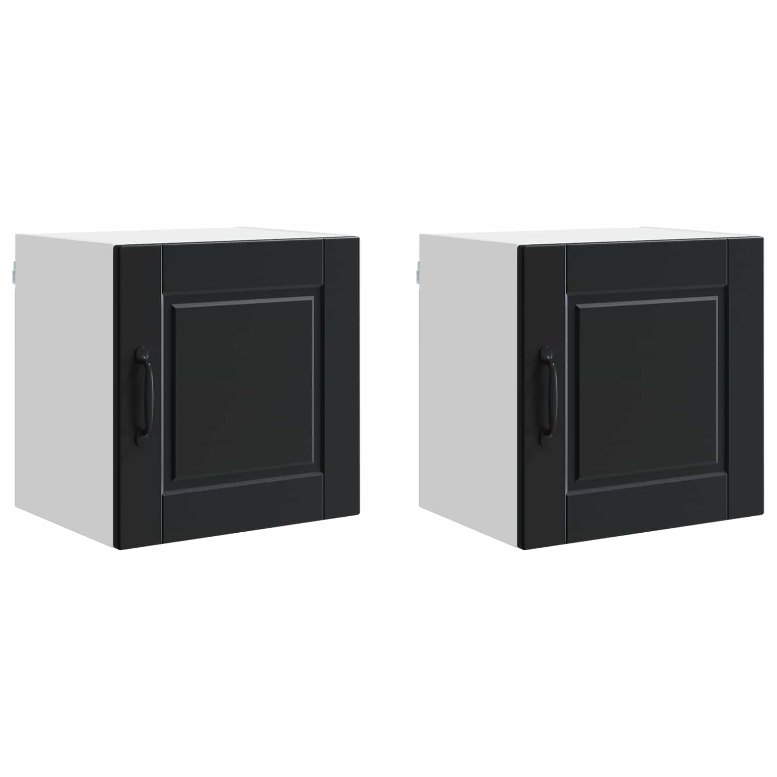 Virtuvės spintelė 2 pcs Juoda 40 x 31 x 40 cm Apdirbta mediena