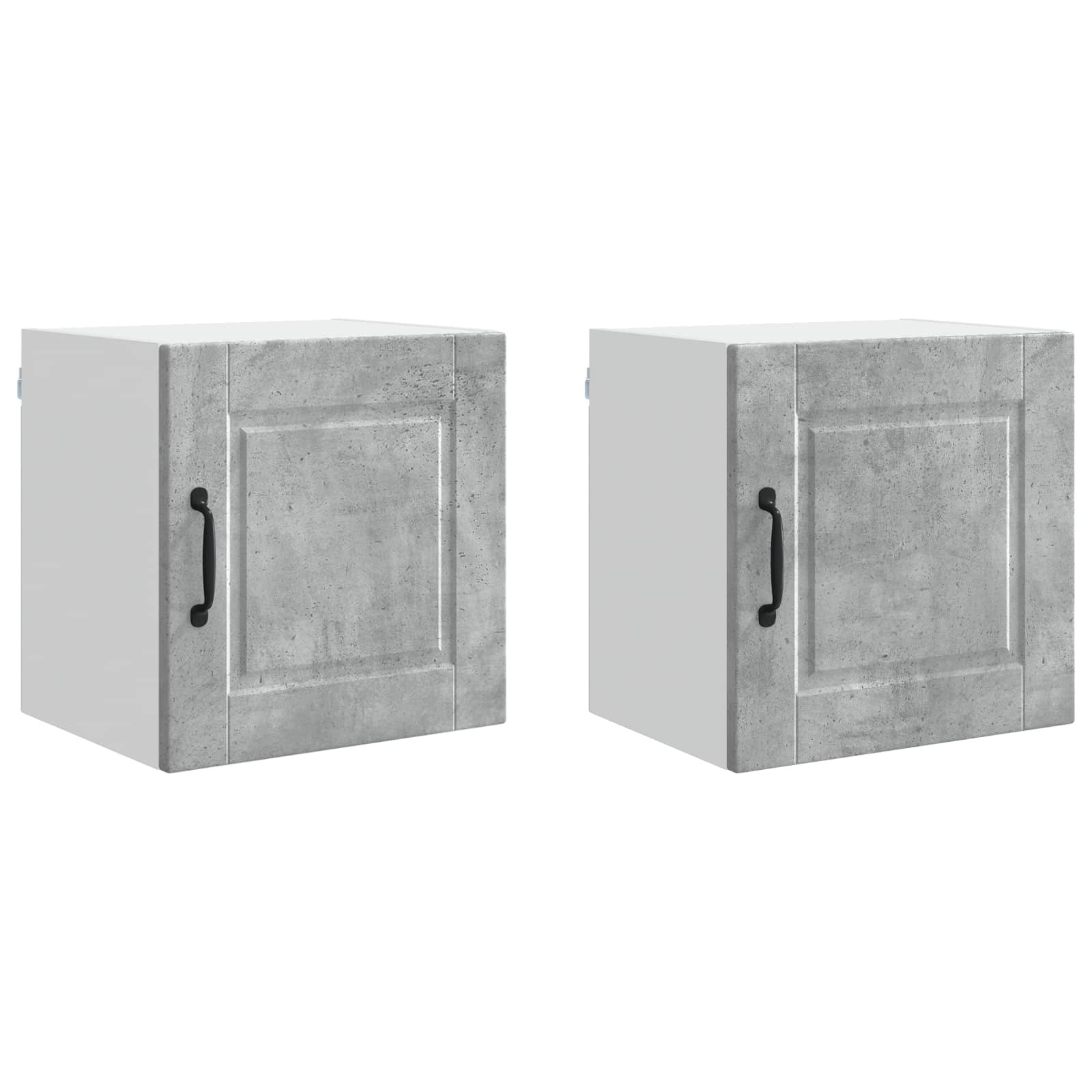 Virtuvės spintelė su lentyna 2 pcs Betono pilka 40 x 31 x 40 cm