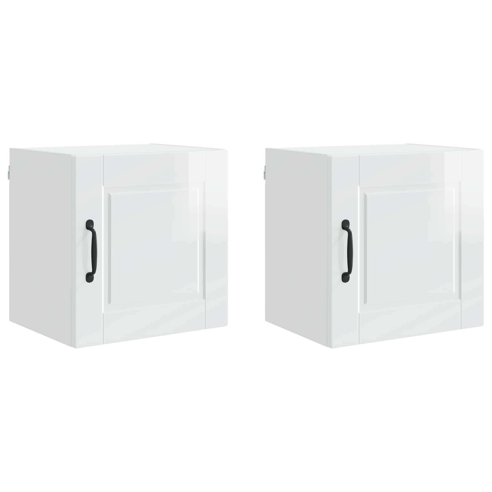 Virtuvės spintelė 2 pcs Aukštai blizganti balta 40 x 31 x 40 cm