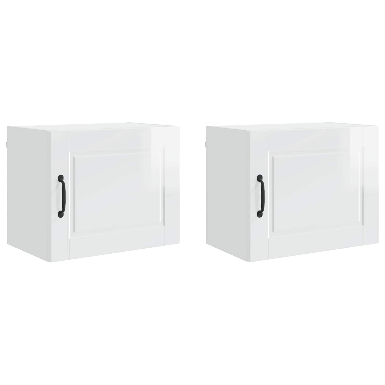 Virtuvės spintelė 2 pcs Aukštai blizganti balta 50 x 31 x 40 cm