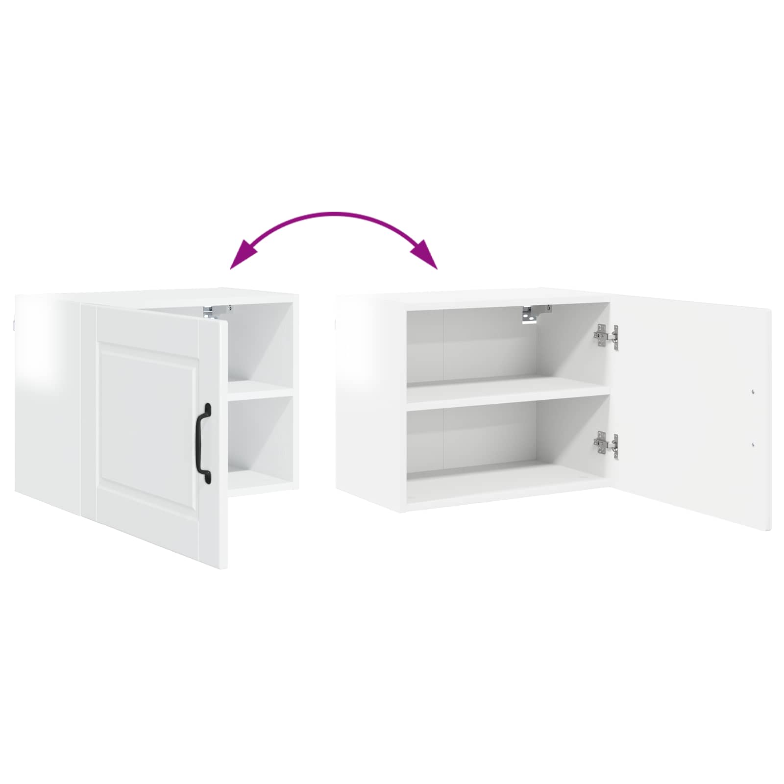 Virtuvės spintelė 2 pcs Aukštai blizganti balta 50 x 31 x 40 cm