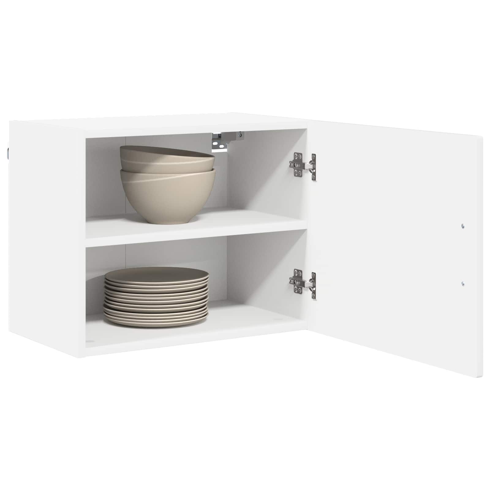 Virtuvės spintelė 2 pcs Aukštai blizganti balta 50 x 31 x 40 cm