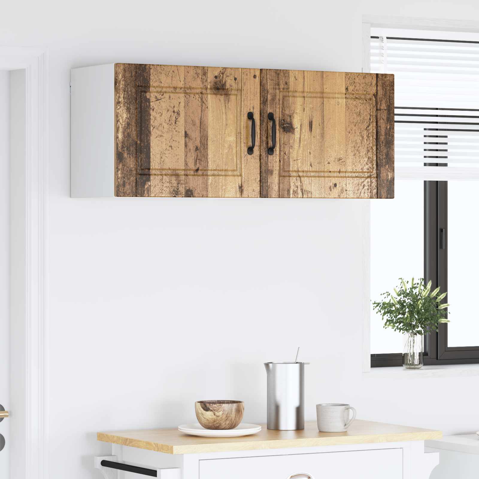 Virtuvės spintelė su lentyna 2 pcs Senas medis 50 x 31 x 40 cm