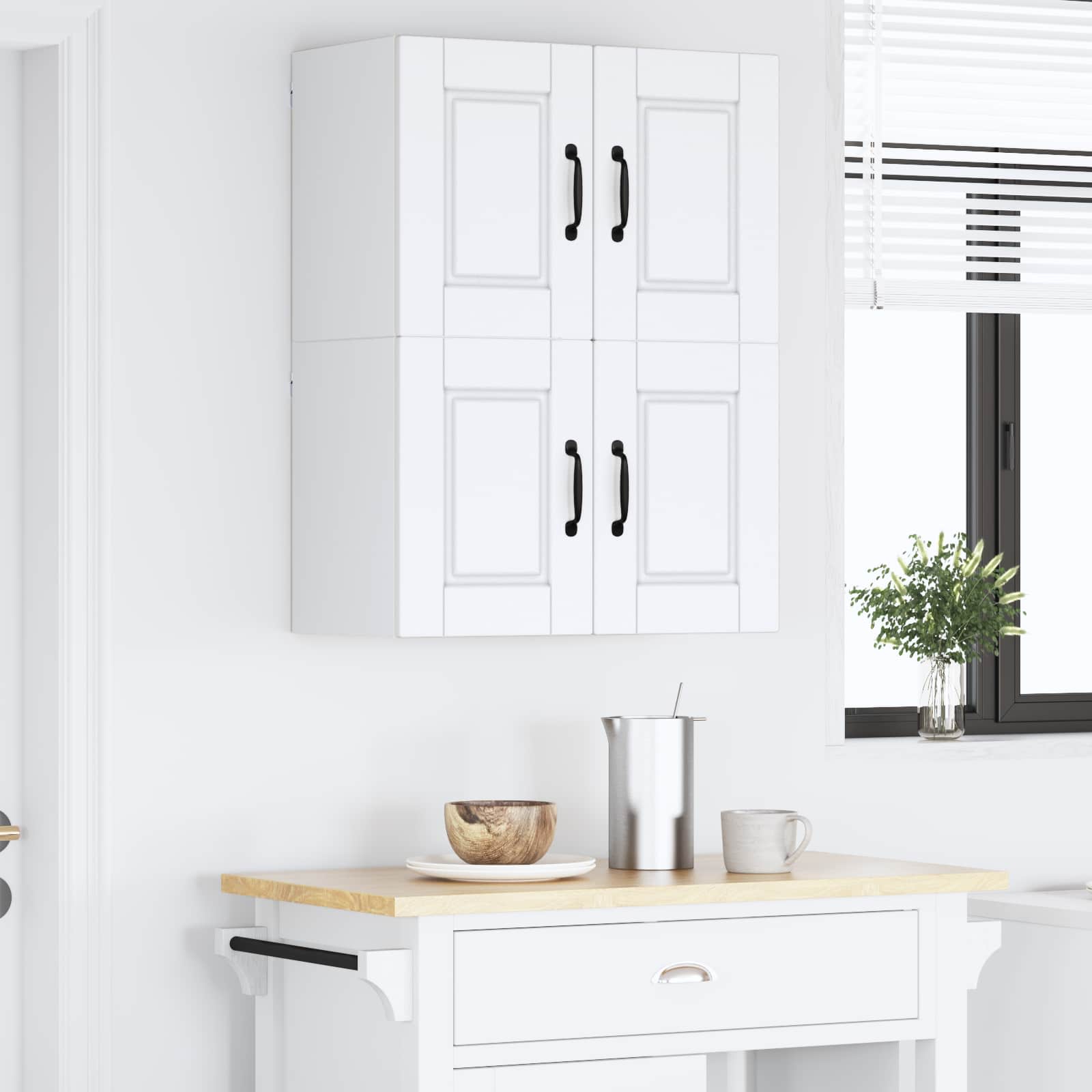 Virtuves skapītis 2 gab. Balts 60 x 31 x 40 cm apstrādāta koksne