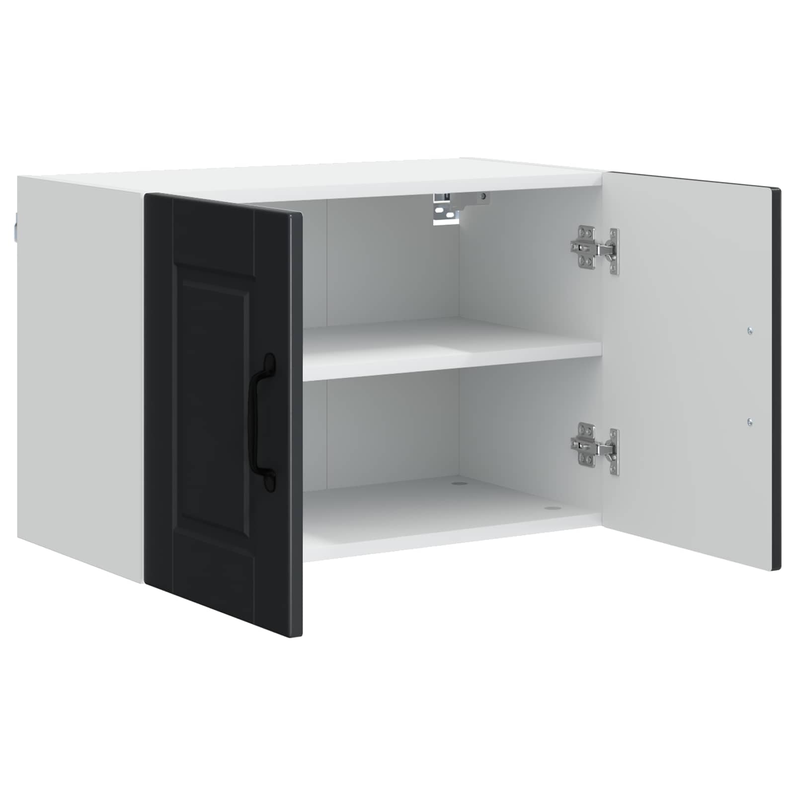 Wall kitchen cabinet with shelf Black 60 x 31 x 40 cm
