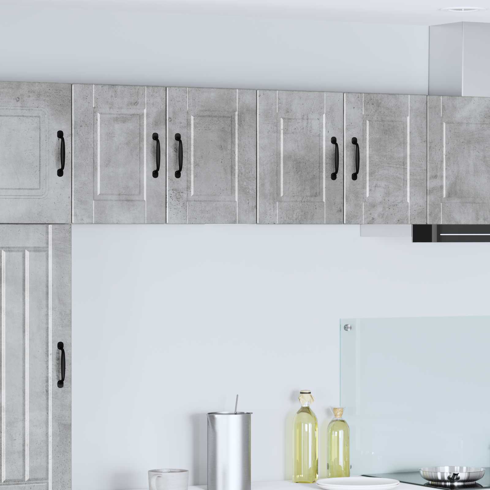 Virtuvės spintelė su lentyna 2 pcs Betono pilka 60 x 31 x 40 cm