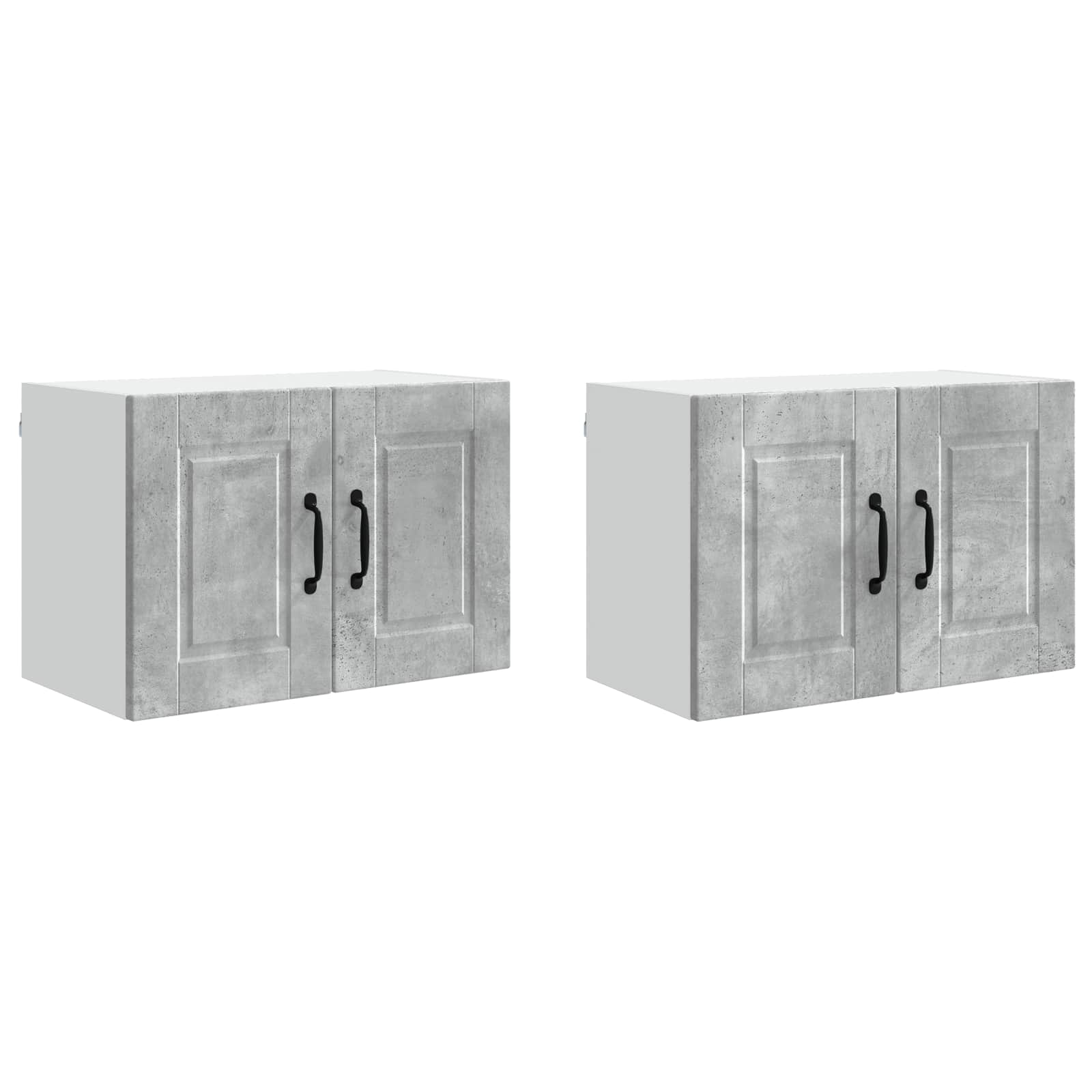Virtuvės spintelė su lentyna 2 pcs Betono pilka 60 x 31 x 40 cm